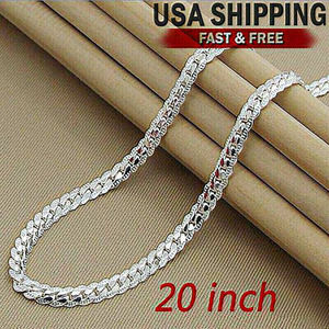 20" Mens Womens‎ 925 Silver 5mm Wide Snake Chain Necklace